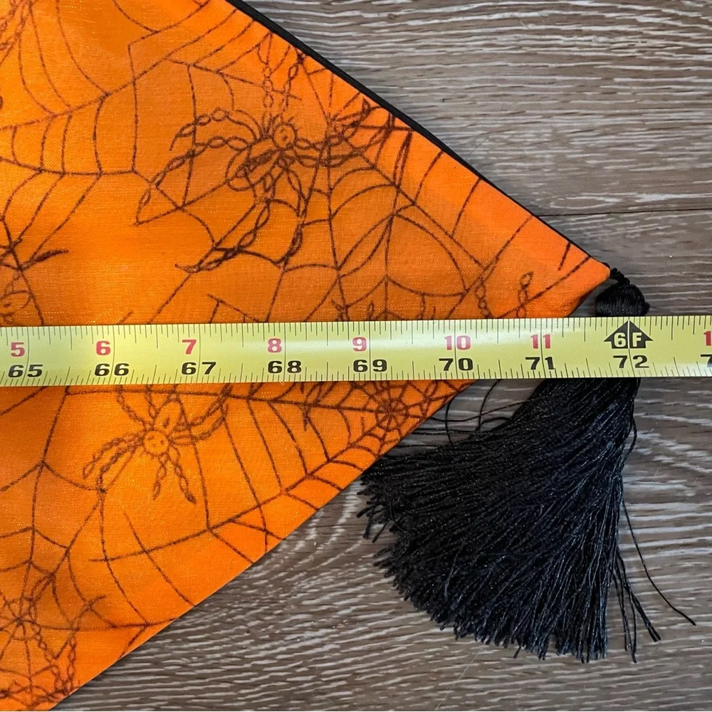 Grandin Road Bewitching Halloween Mantel Pennant Scarf Bells Tassels Retired